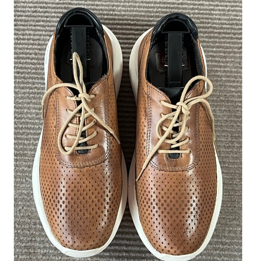 Flag Ltd FXLite Mens Tan Leather Perforated Oxford Sneakers Size 8 M